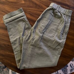 Uniqlo green linen pant